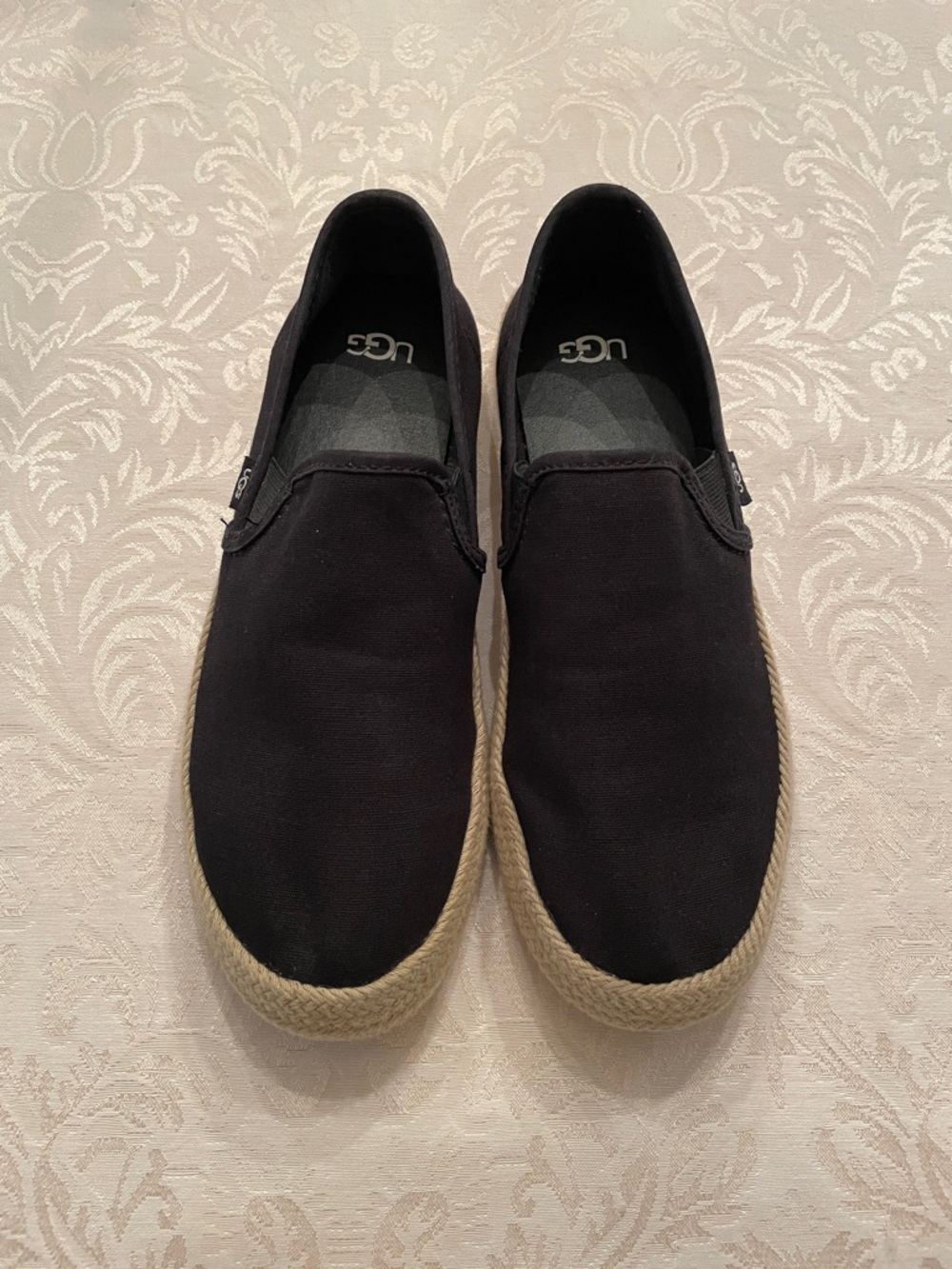 UGG Black Bren Slip-on Canvas Sneaker, Size 7, VGUC
